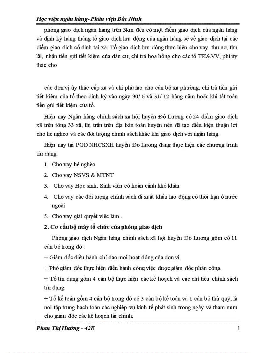 image for page Báo cáo thực tập tốt nghiệp tại NHCSXH huyện Đô Lương