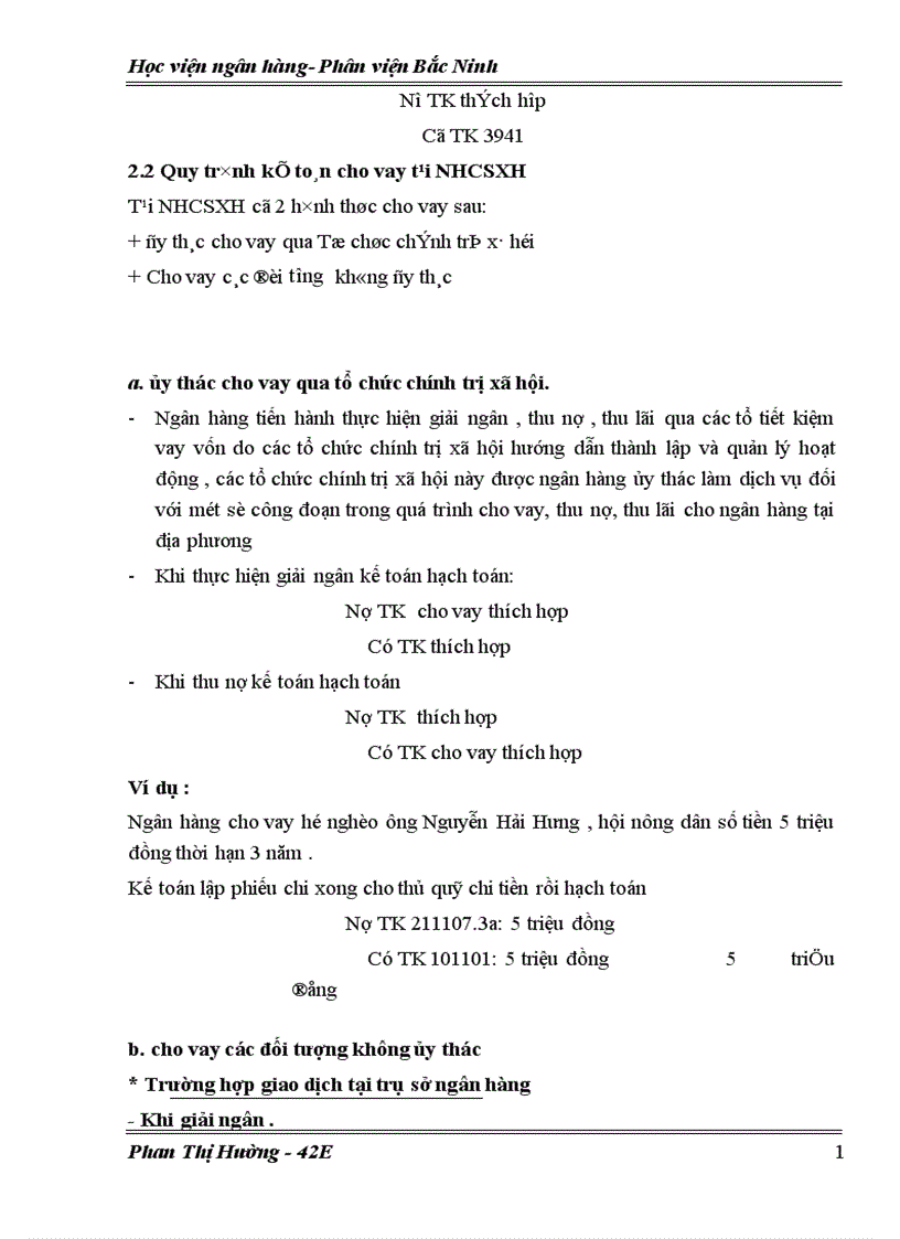 image for page Báo cáo thực tập tốt nghiệp tại NHCSXH huyện Đô Lương