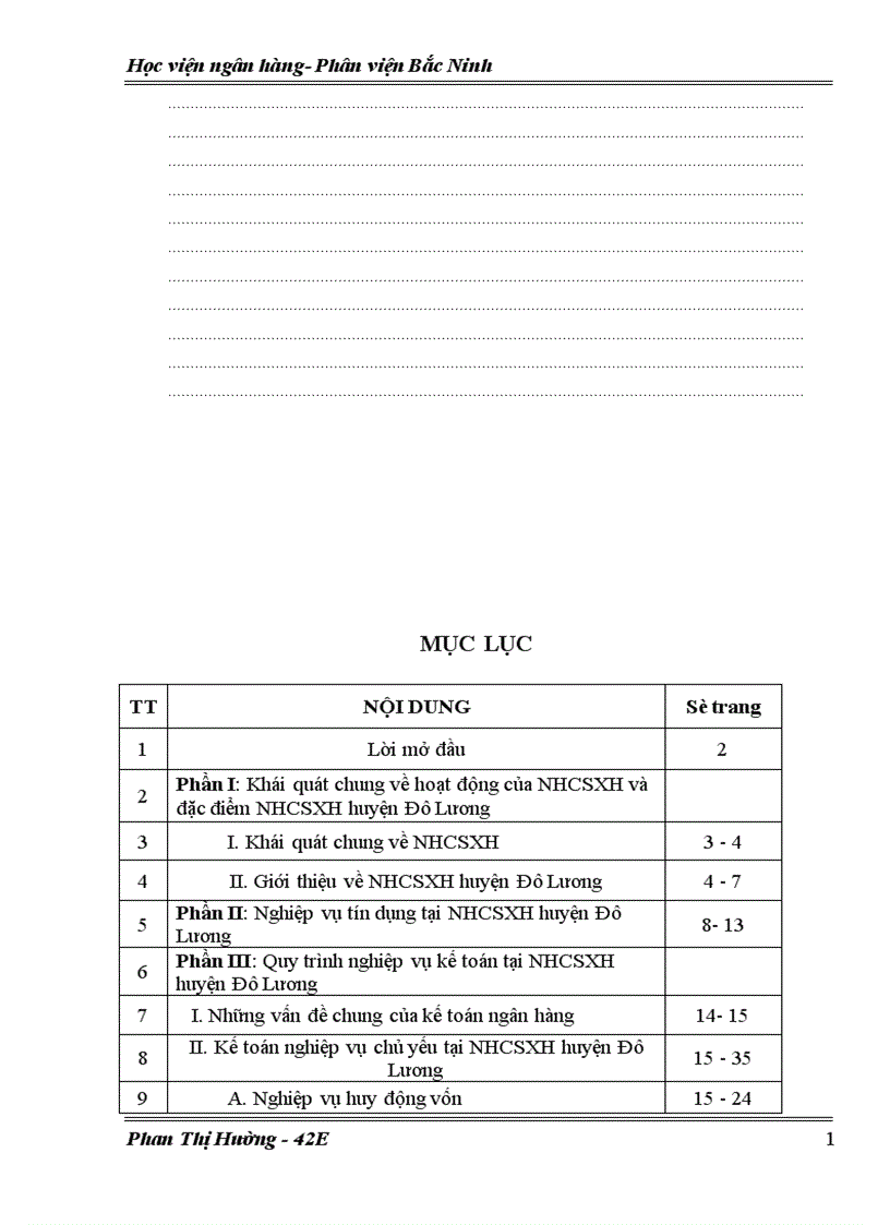 image for page Báo cáo thực tập tốt nghiệp tại NHCSXH huyện Đô Lương