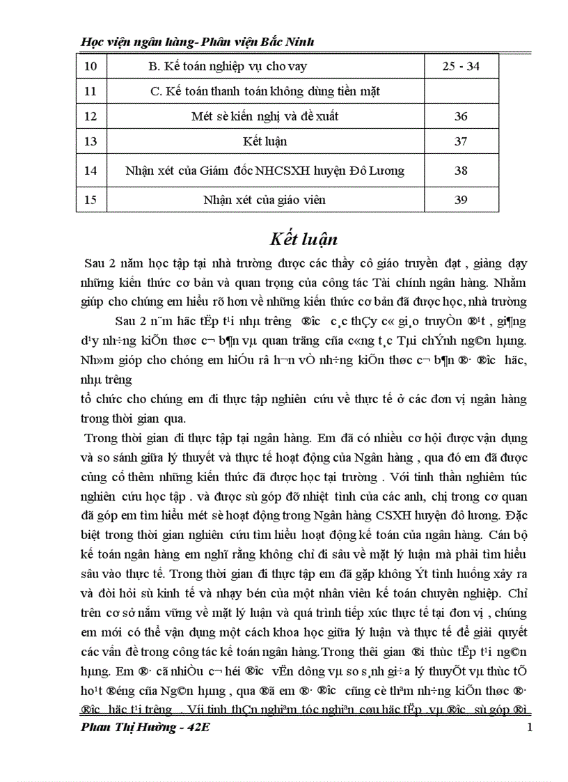 image for page Báo cáo thực tập tốt nghiệp tại NHCSXH huyện Đô Lương