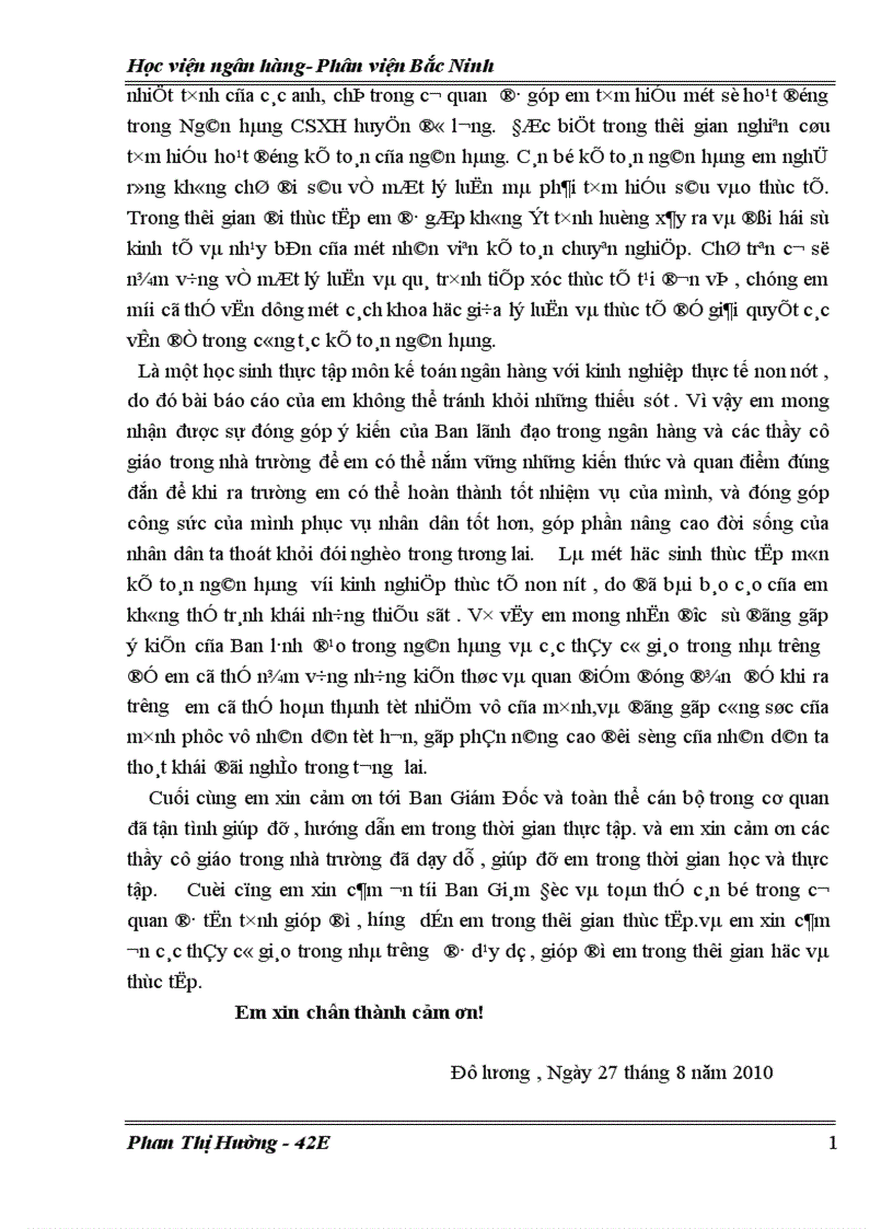 image for page Báo cáo thực tập tốt nghiệp tại NHCSXH huyện Đô Lương