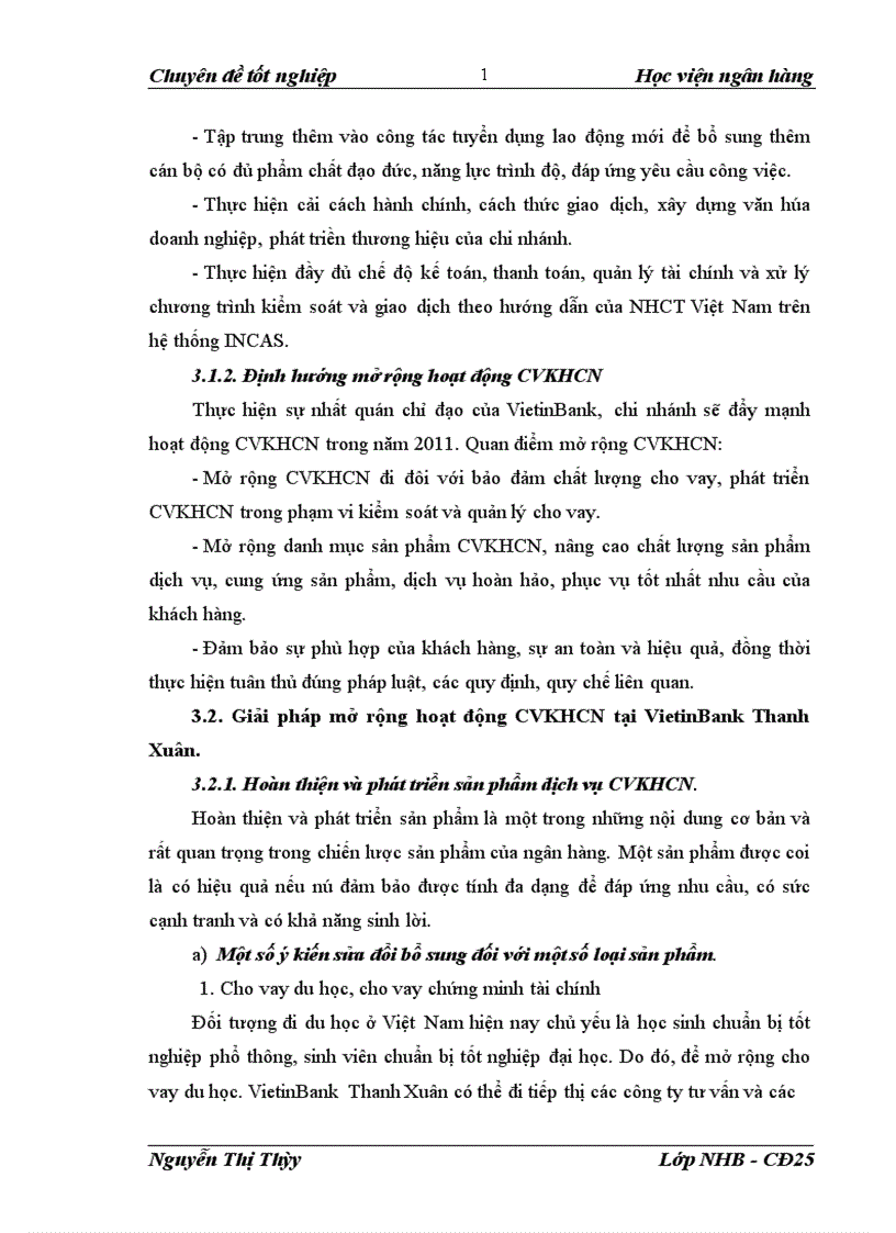 image for page Mở rộng hoạt động cho vay khách hàng cá nhân tại Ngân hàng Thương Mại Cổ Phần Công Thương Việt Nam Chi nhánh Thanh Xuân 1