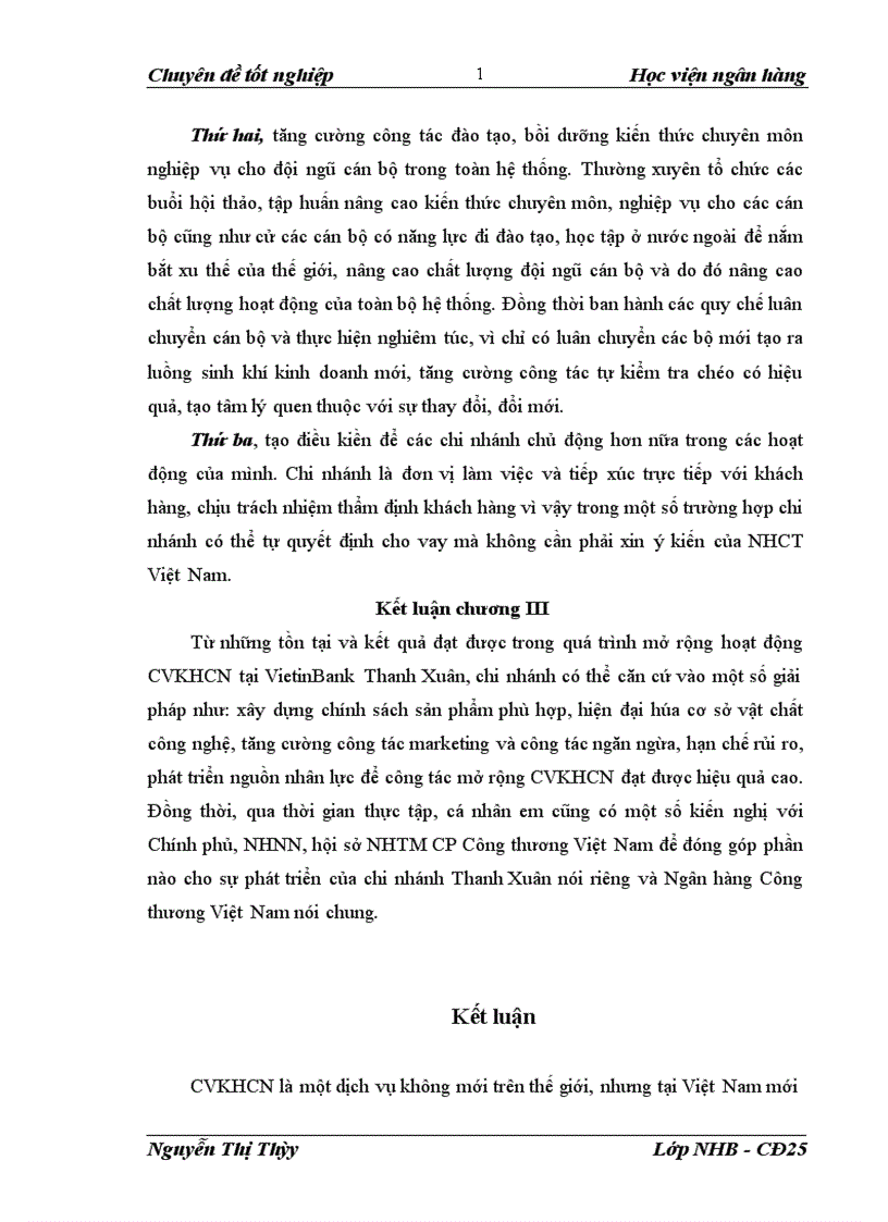 image for page Mở rộng hoạt động cho vay khách hàng cá nhân tại Ngân hàng Thương Mại Cổ Phần Công Thương Việt Nam Chi nhánh Thanh Xuân 1