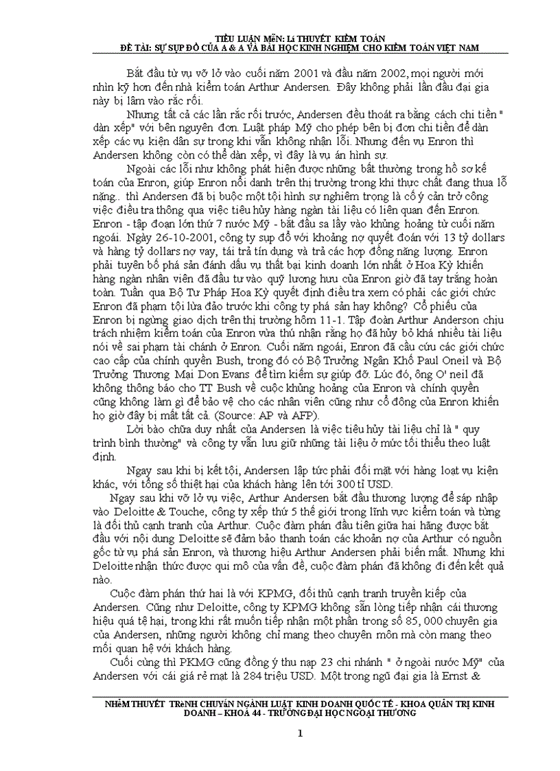 image for page Sự sụp đổ của a a và bài học kinh nghiệm cho kiểm toán việt nam 1