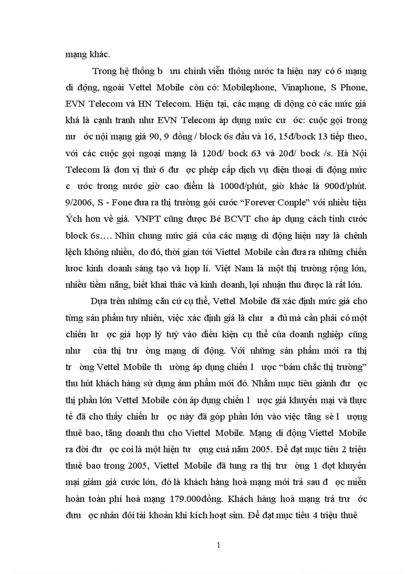 image for page Thực trạng sử dụng Marketing của công ty điện thoại di động Viettel