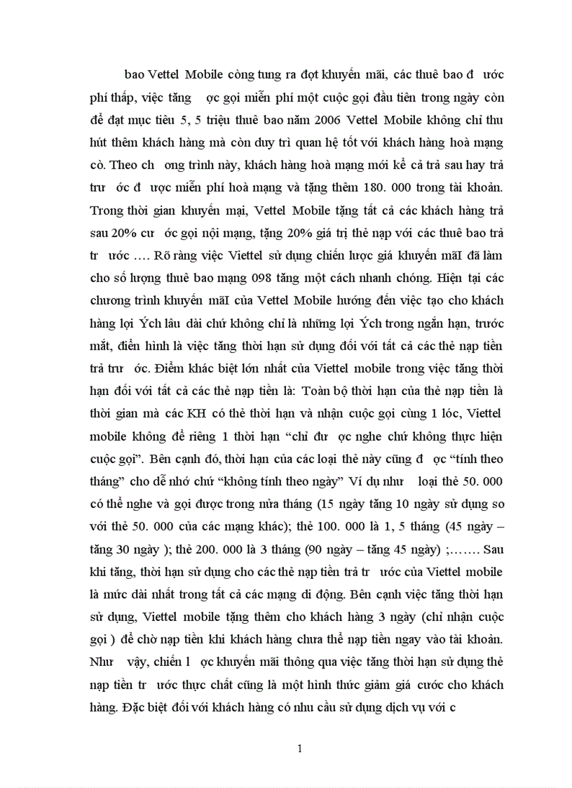 image for page Thực trạng sử dụng Marketing của công ty điện thoại di động Viettel