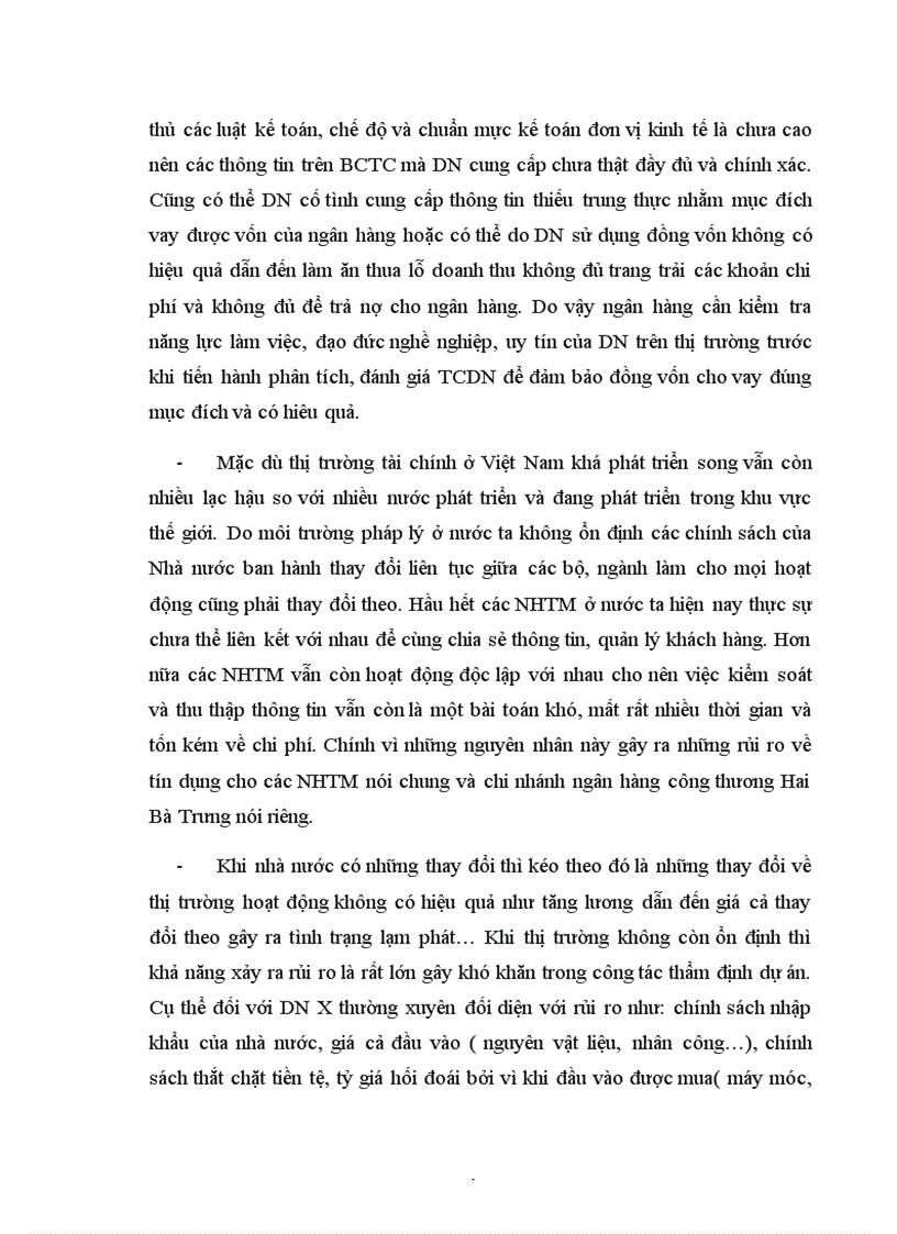 image for page Giải pháp nâng cao chất lượng phân tích tài chính doanh nghiệp trong hoạt động cho vay ngắn hạn tại chi nhánh ngân hàng công thương Hai Bà Trưng