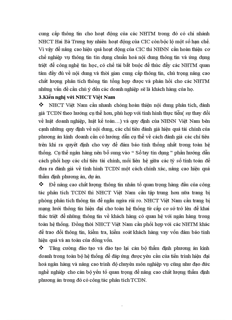 image for page Giải pháp nâng cao chất lượng phân tích tài chính doanh nghiệp trong hoạt động cho vay ngắn hạn tại chi nhánh ngân hàng công thương Hai Bà Trưng