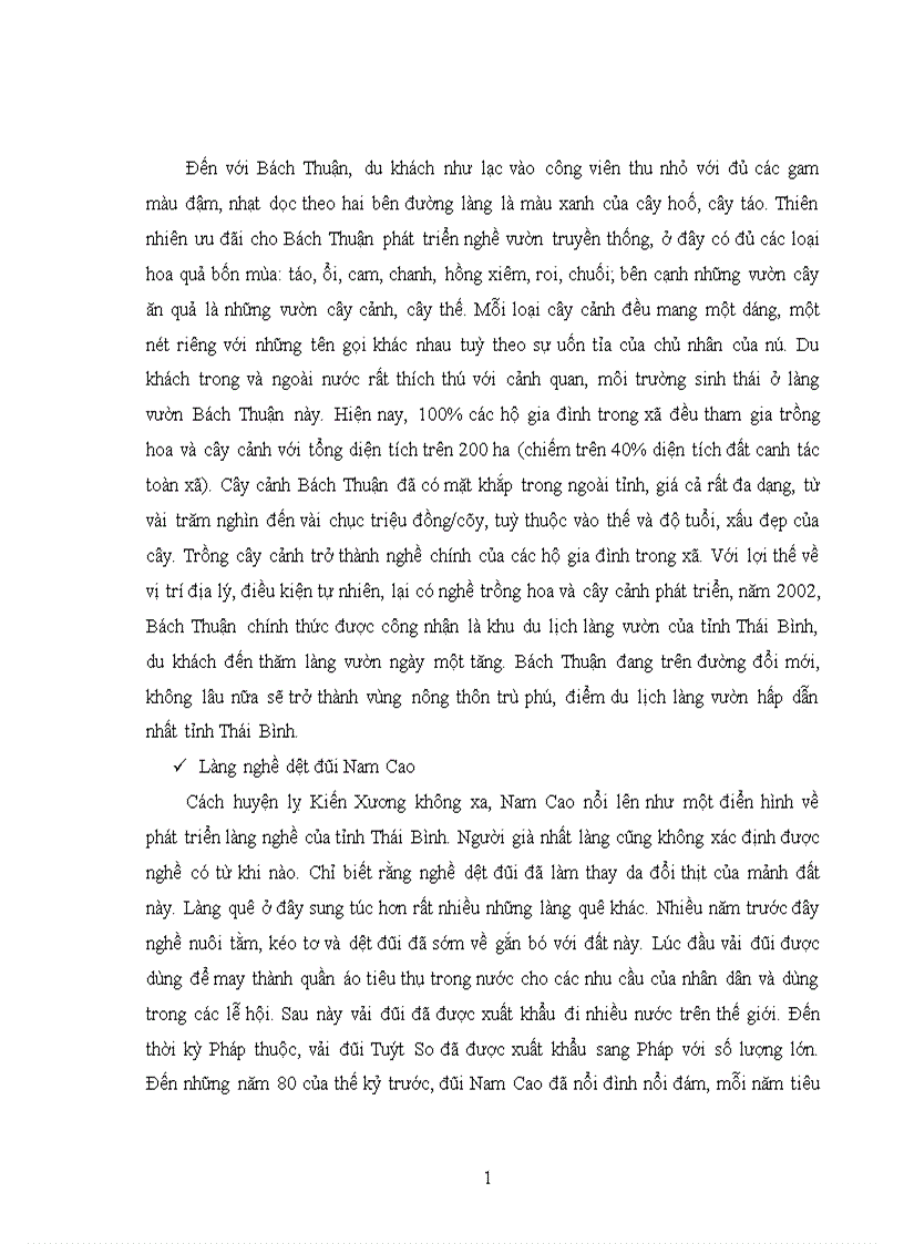 image for page Phát triển du lịch nông thôn ở tỉnh thái bình