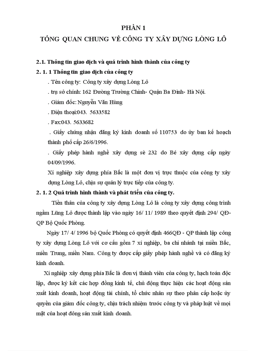 image for page Hạch toán nghiệp vụ kế toán ở xí nghiệp xây dựng phía bắc công ty xây dựng Lũng Lô 1