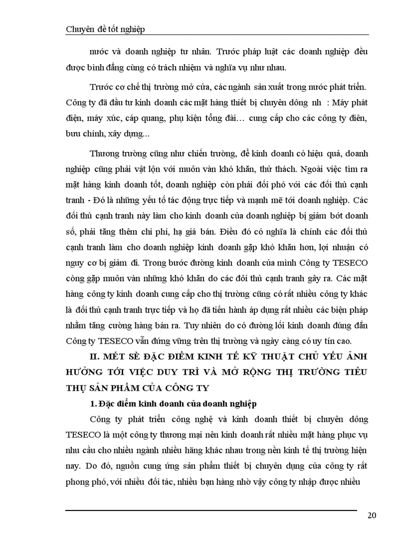 image for page Những biện pháp cơ bản góp phần duy trì và mở rộng thị trường tiêu thụ sản phẩm ở Công ty TNHH TESECO 1