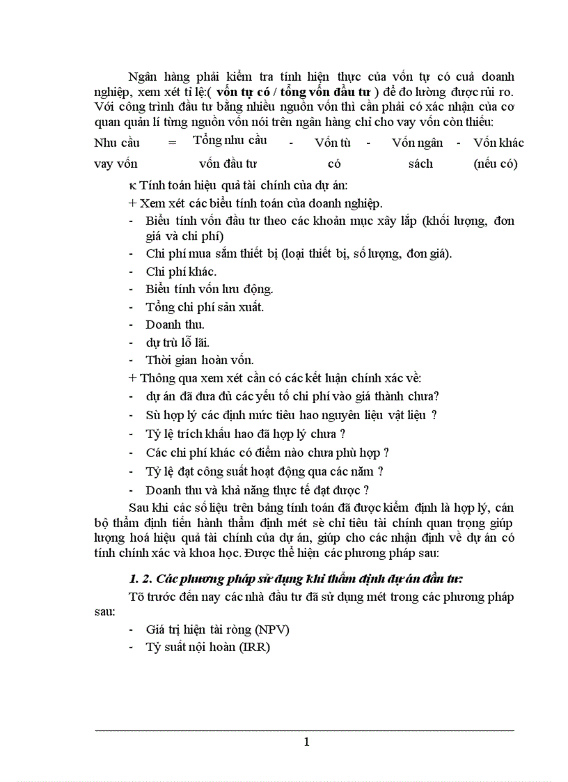 image for page Một số giải pháp nhằm nâng cao hiệu quả công tác thẩm định tài chính trong cho vay trung dài hạn tại Sở Giao Dịch NHNoVN 1