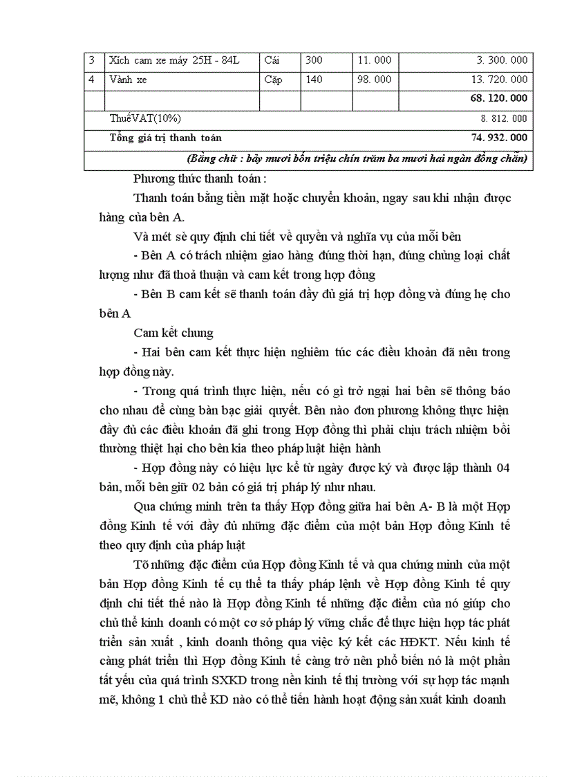 image for page Trình bày đặc điểm một bản hợp đồng kinh tế Chứng minh những đặc điểm đó qua một bản hợp đồng cụ thể 1