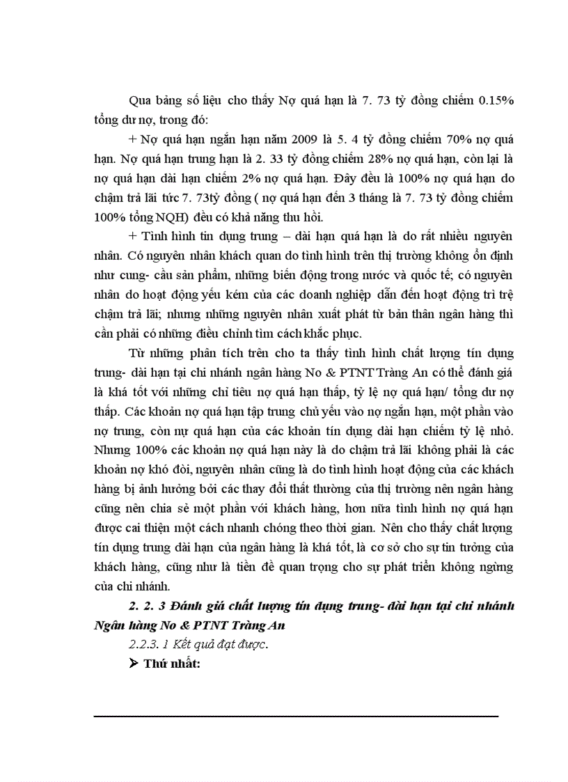 image for page Nâng cao chất lượng tín dụng trung và dài hạn tại chi nhánh Ngân Hàng No PTNT Tràng An 1