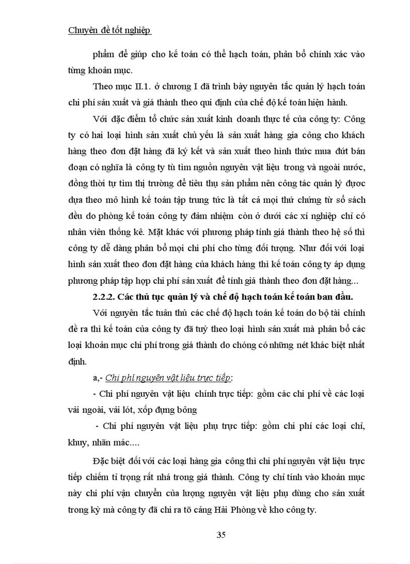 image for page Công tác kế toán tập hợp chi phí sản xuất và tính giá thành sản phẩm tại Công ty TNHH Thế Anh 1