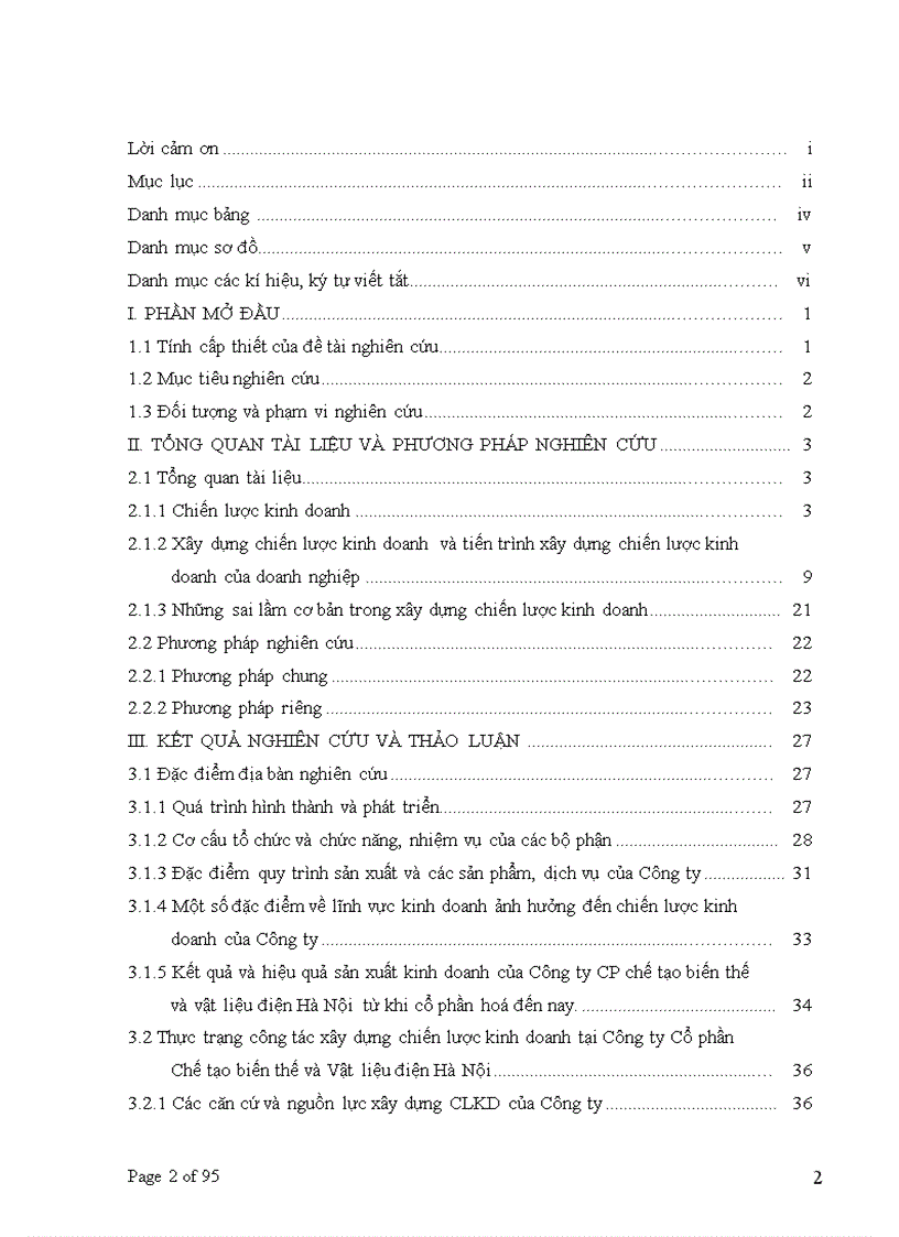 image for page Xây dựng chiến lược kinh doanh cho Công ty Cổ phần chế tạo biến thế và vật liệu điện Hà Nội giai đoạn 2009 2015