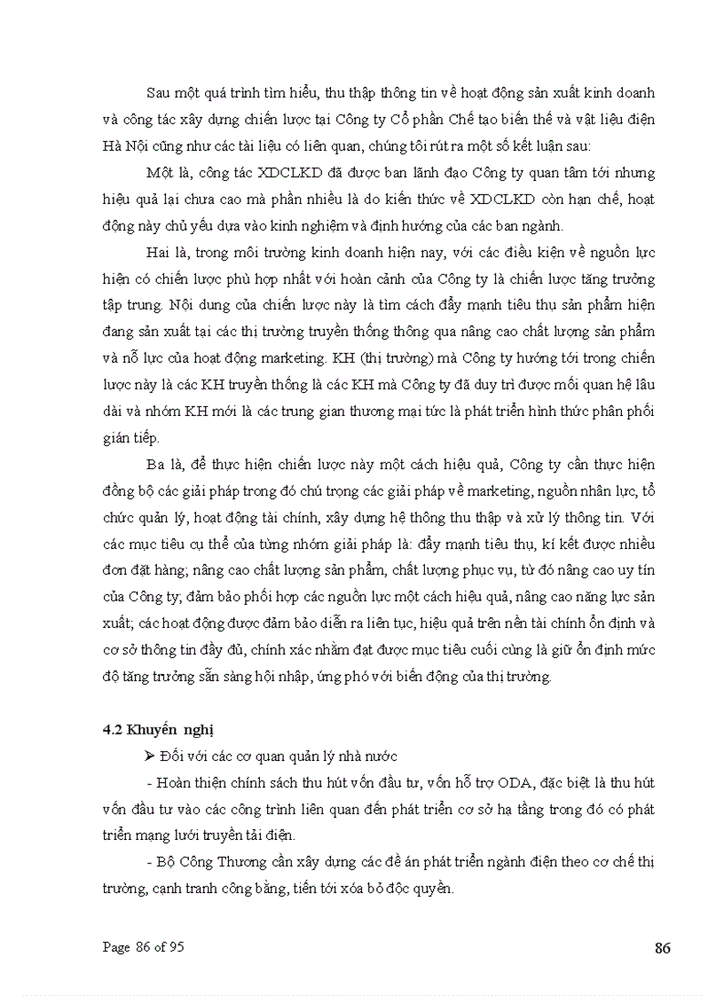 image for page Xây dựng chiến lược kinh doanh cho Công ty Cổ phần chế tạo biến thế và vật liệu điện Hà Nội giai đoạn 2009 2015