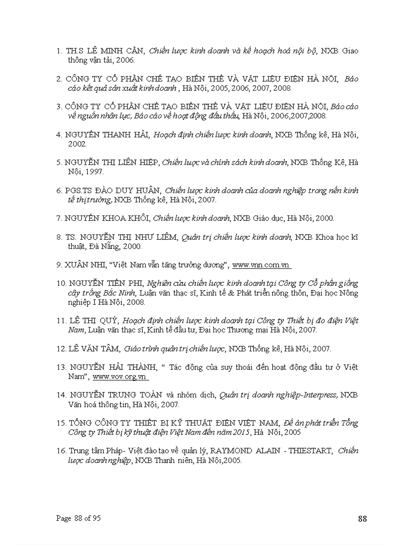 image for page Xây dựng chiến lược kinh doanh cho Công ty Cổ phần chế tạo biến thế và vật liệu điện Hà Nội giai đoạn 2009 2015