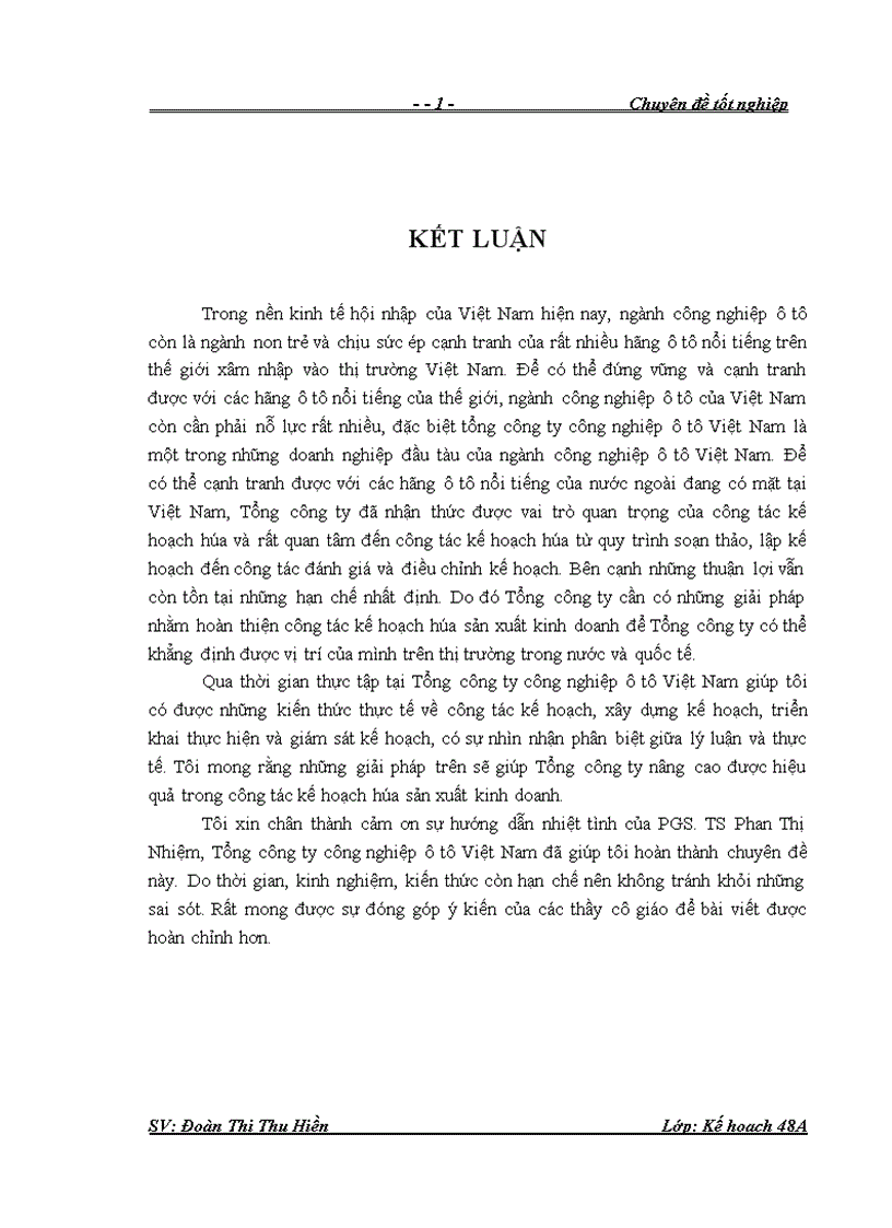 image for page Hoàn thiện công tác lập và thực hiện kế hoạch sản xuất kinh doanh tại Tổng công ty công nghiệp ô tô Việt Nam