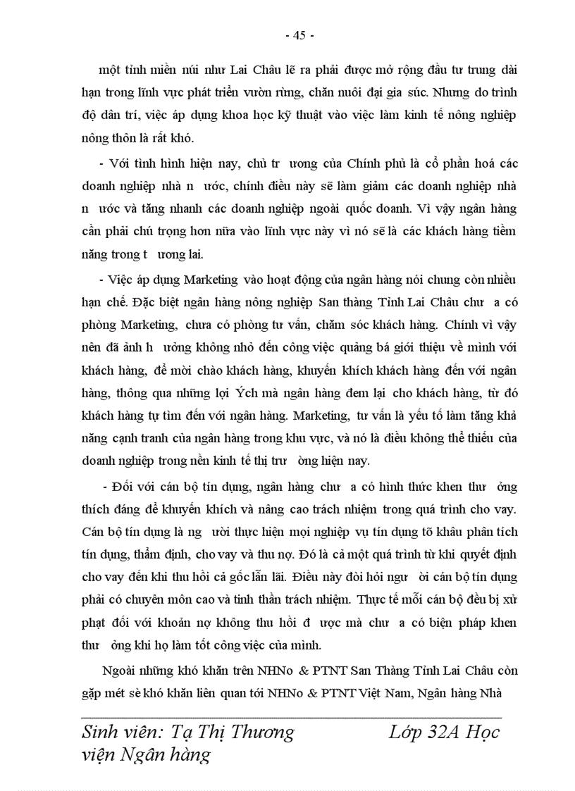 image for page Giải pháp nâng cao hiệu quả tín dụng trung và dài hạn tại NHNo PTNT San thàng Tỉnh Lai Châu 1