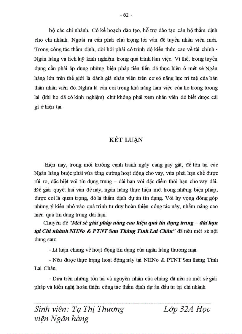 image for page Giải pháp nâng cao hiệu quả tín dụng trung và dài hạn tại NHNo PTNT San thàng Tỉnh Lai Châu 1