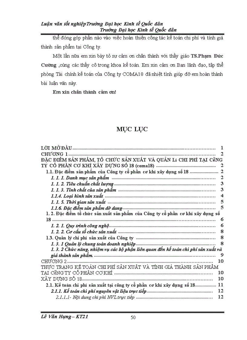 image for page Tổ chức kế toán chi phí sản xuất và tính giá thành sản phẩm xây lắp tại Công ty Cổ phần cơ khí xây dựng số 18 COMA18 1