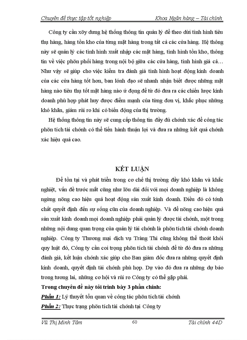 image for page Giải pháp hoàn thiện công tác phân tích tài chính tại Công ty Thương mại dịch vụ Tràng Thi