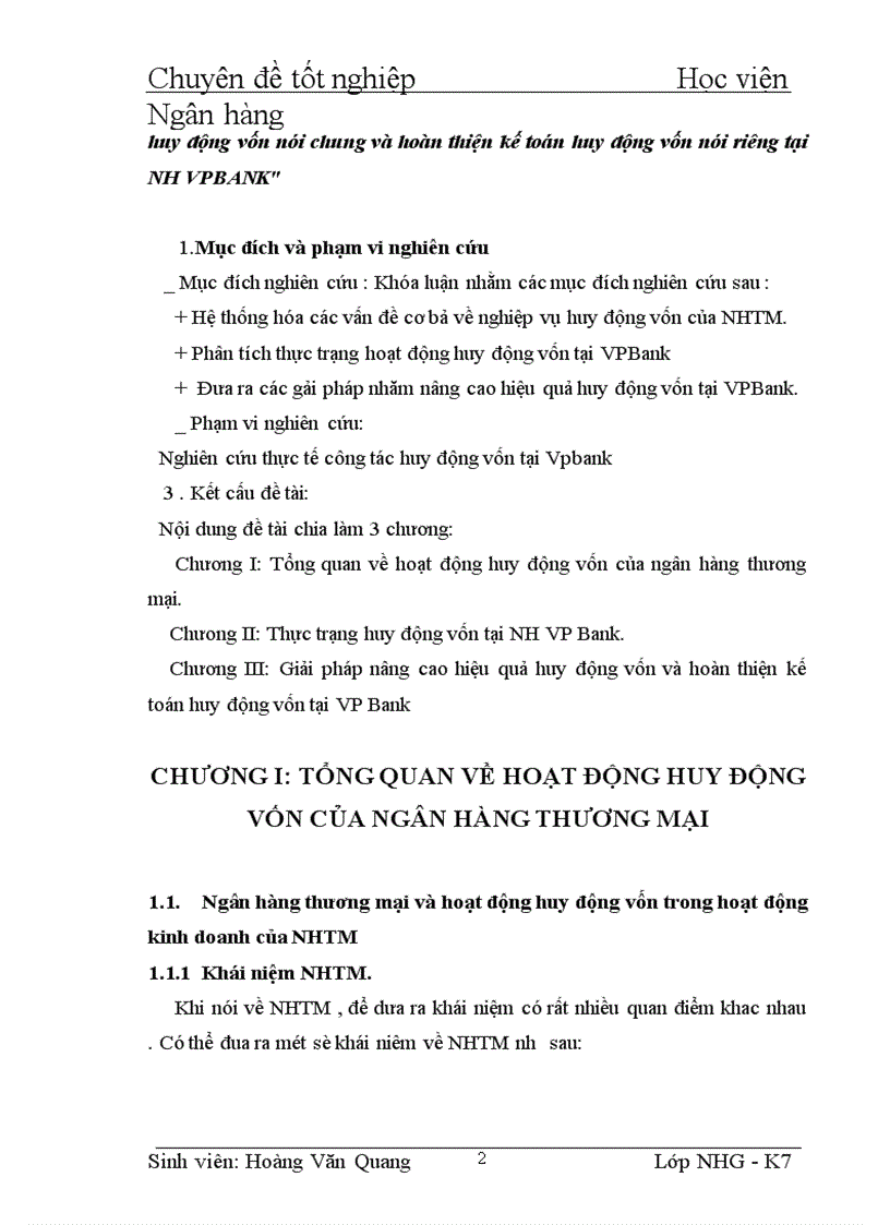 image for page Giải pháp nâng cao hiệu quả huy động vốn nói chung và hoàn thiện kế toán huy động vốn nói riêng tại NH VPBANK