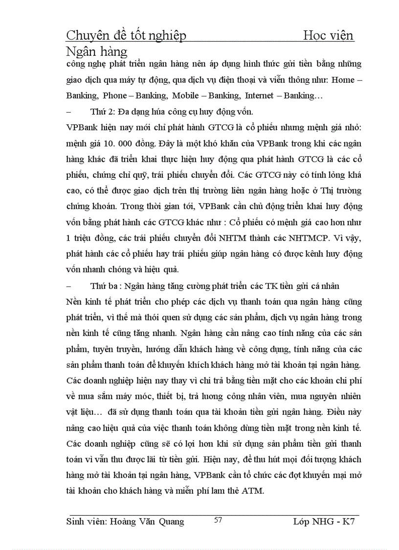 image for page Giải pháp nâng cao hiệu quả huy động vốn nói chung và hoàn thiện kế toán huy động vốn nói riêng tại NH VPBANK