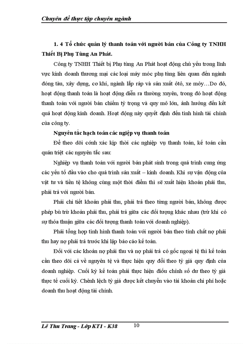 image for page Kế toán các nghiệp vụ thanh toán với người bán tại công ty TNHH Thiết Bị Phụ Tùng An phát 1