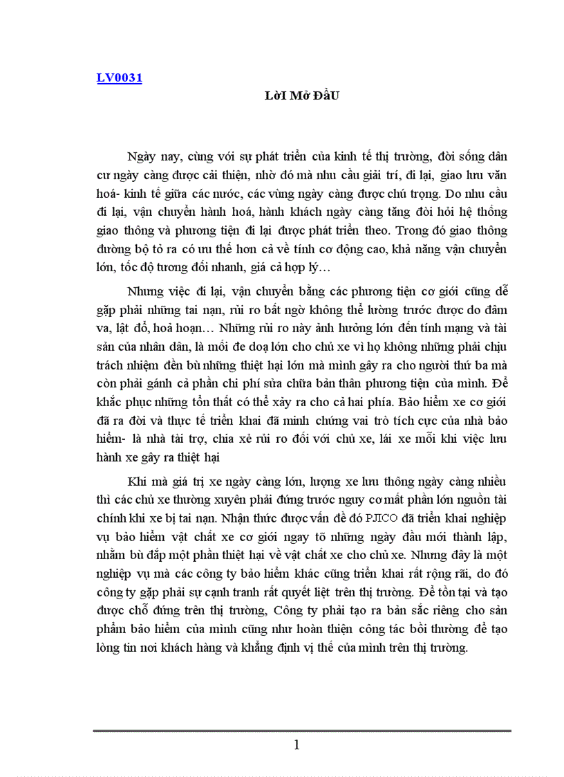 image for page Nâng cao hiệu quả trong công tác xác định phí và bồi thường tổn thất trong bảo hiểm vật chất xe cơ giới tại Công ty cổ phần bảo hiểm Petrolimex PJICO 1