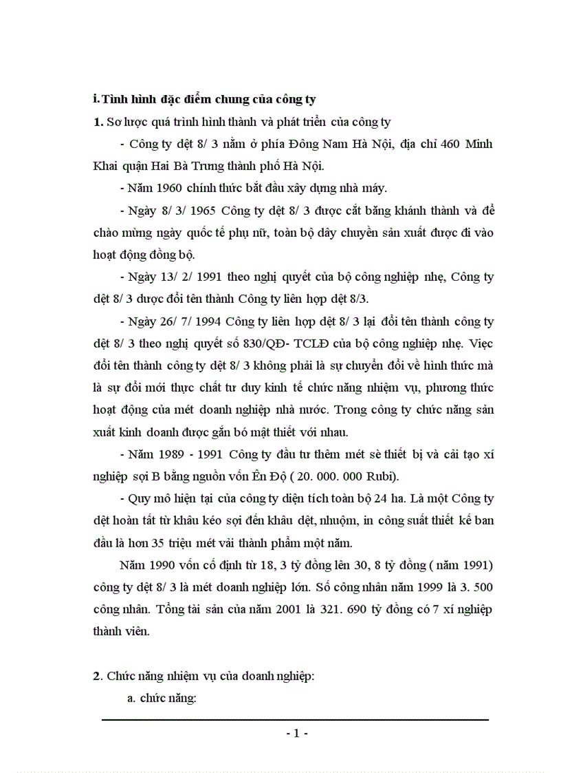 image for page Báo cáo thực tập tổng hợp tại Công ty Dệt 8 3 1