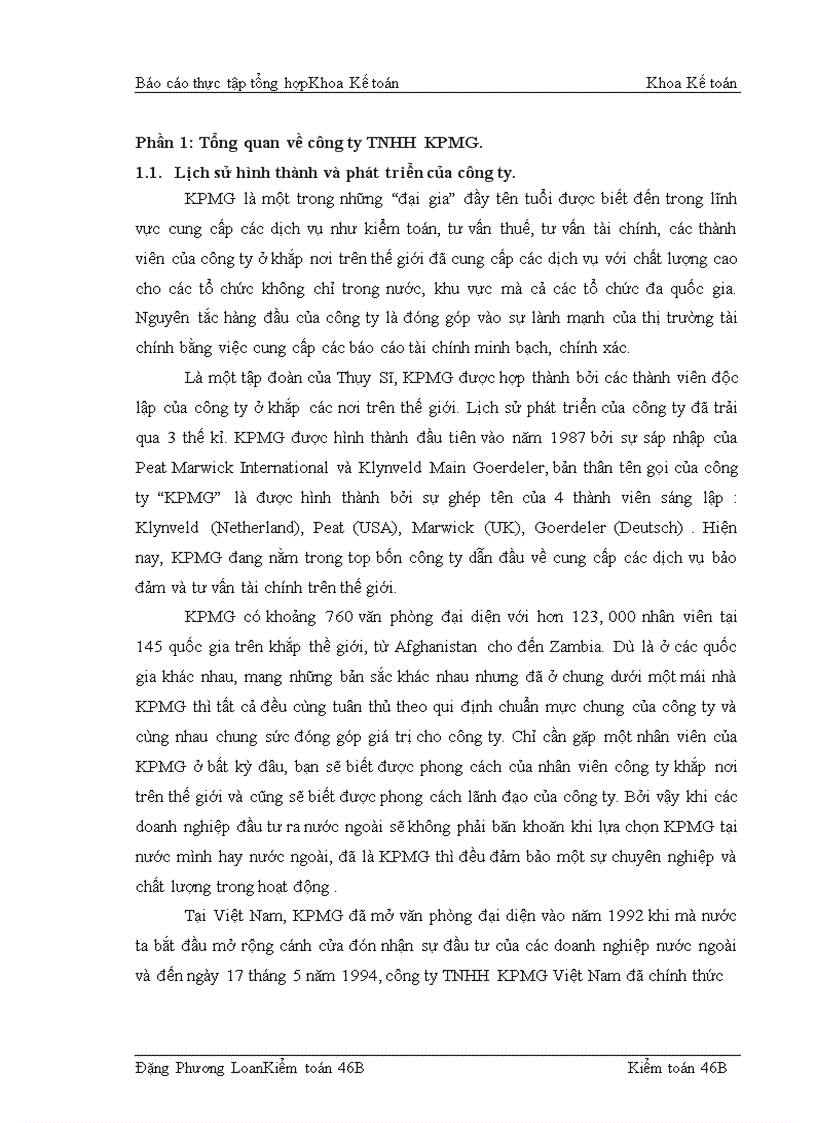 image for page Công ty TNHH KPMG Việt Nam với qui trình đánh giá trọng yếu và rủi ro trong chu trình bán hàng và thu tiền tại các doanh nghiệp sản xuất 1