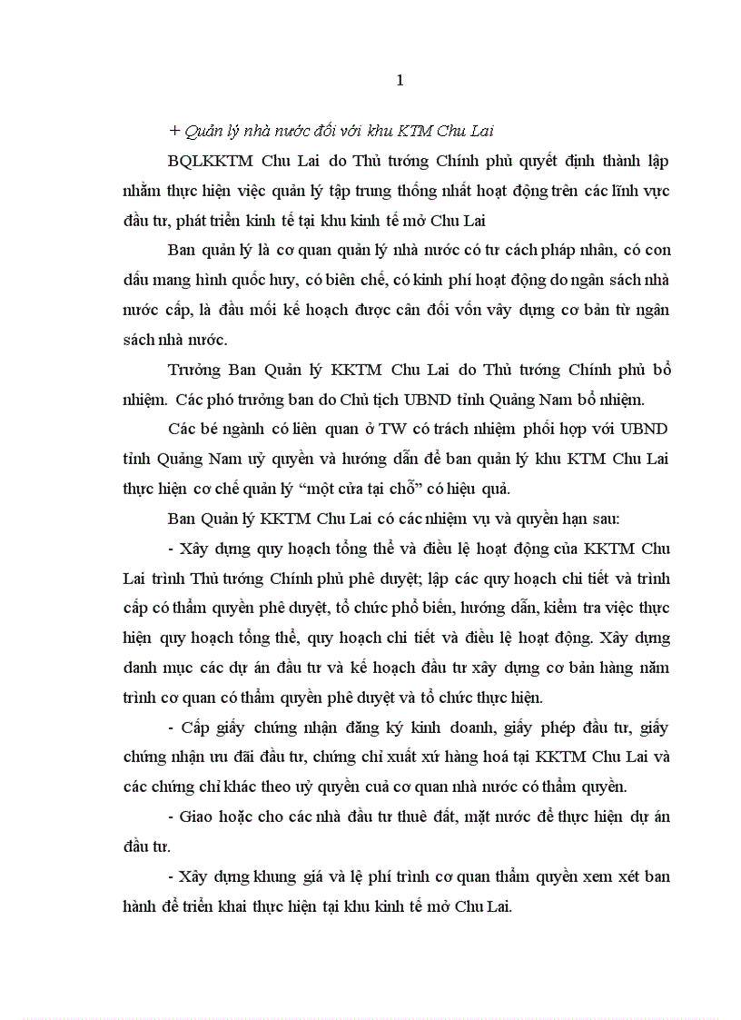 image for page Thu hút vốn đầu tư để phát triển khu kinh tế mở Chu Lai tỉnh Quang Nam