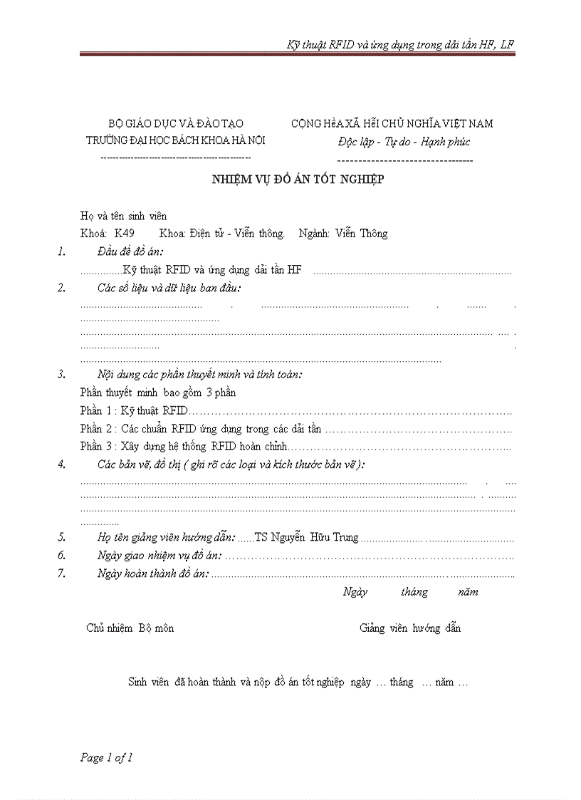 image for page Kỹ thuật RFID và ứng dụng trong dải tần HF và LF 1