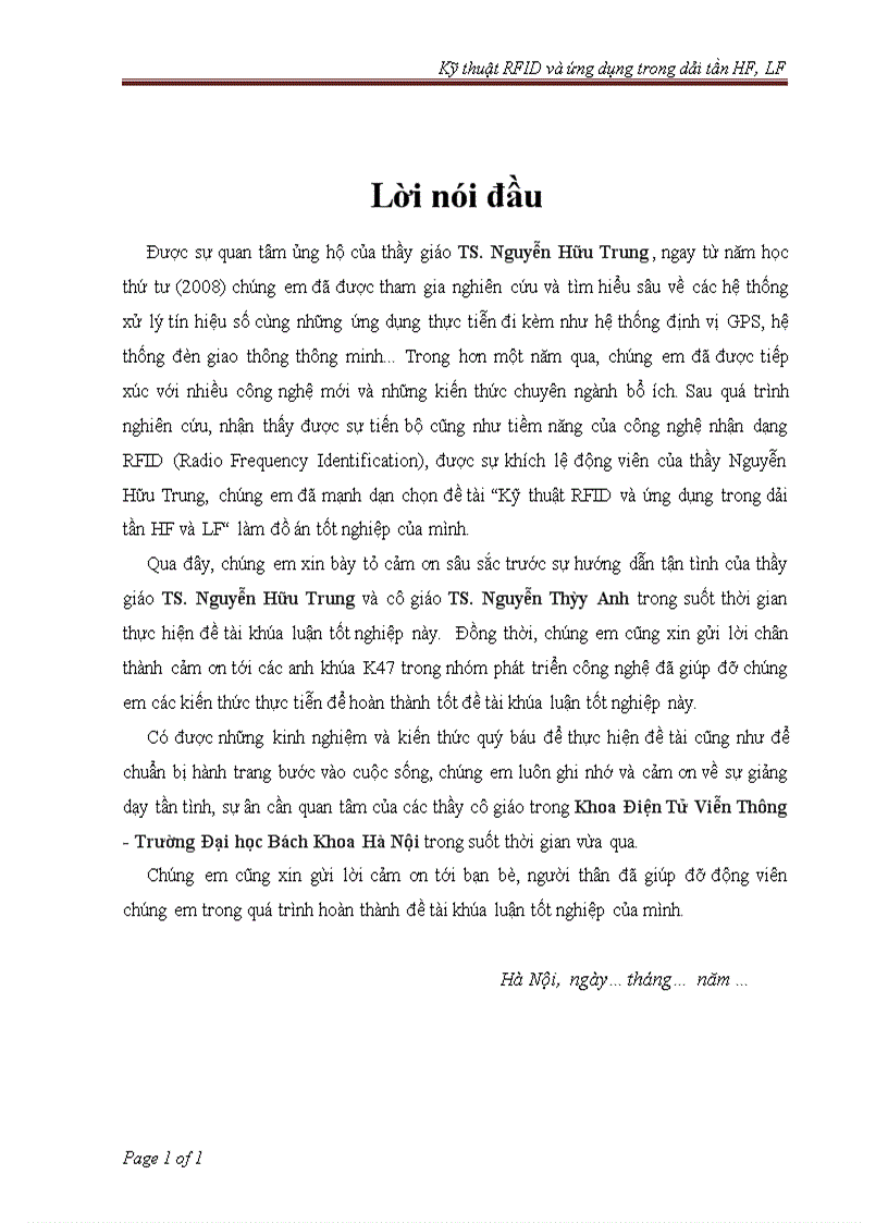 image for page Kỹ thuật RFID và ứng dụng trong dải tần HF và LF 1