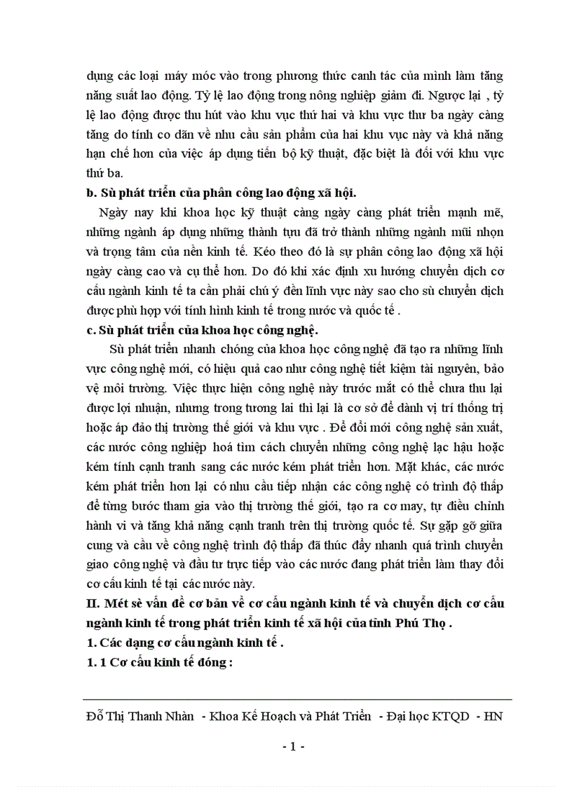 image for page Phương hướng chuyển dịch cơ cấu ngành kinh tế trong quá trính CNH HĐH ở tỉnh Phú Thọ trong giai đoạn từ nay đền năm 2010