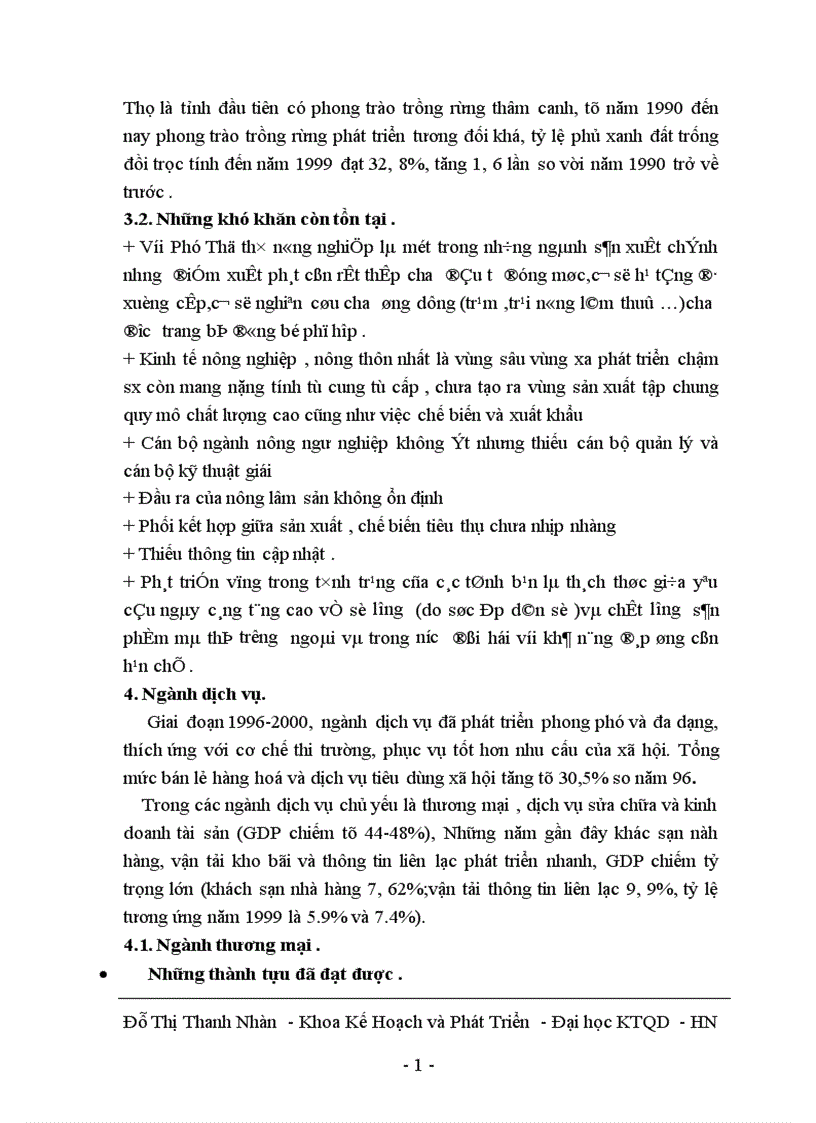 image for page Phương hướng chuyển dịch cơ cấu ngành kinh tế trong quá trính CNH HĐH ở tỉnh Phú Thọ trong giai đoạn từ nay đền năm 2010