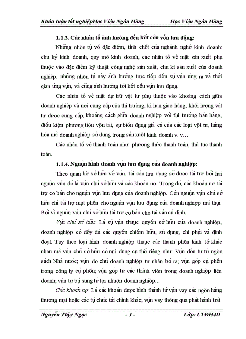 image for page Vốn lưu động và các giải pháp tài chính nâng cao hiệu quả tổ chức sử dụng vốn lưu động tại công ty TNHH thương mại và sản xuất Ninh Thành