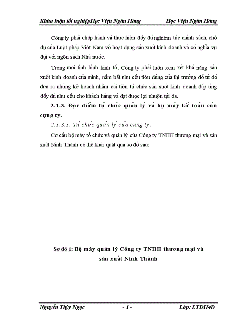 image for page Vốn lưu động và các giải pháp tài chính nâng cao hiệu quả tổ chức sử dụng vốn lưu động tại công ty TNHH thương mại và sản xuất Ninh Thành