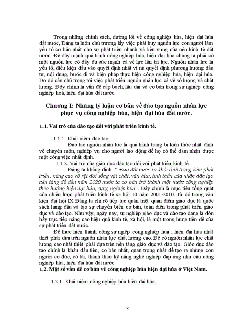 Một số giải pháp trong vấn đề đào tạo nguồn nhân lực phục vụ Công nghiệp hóa hiện đại hóa ở Việt Nam 1