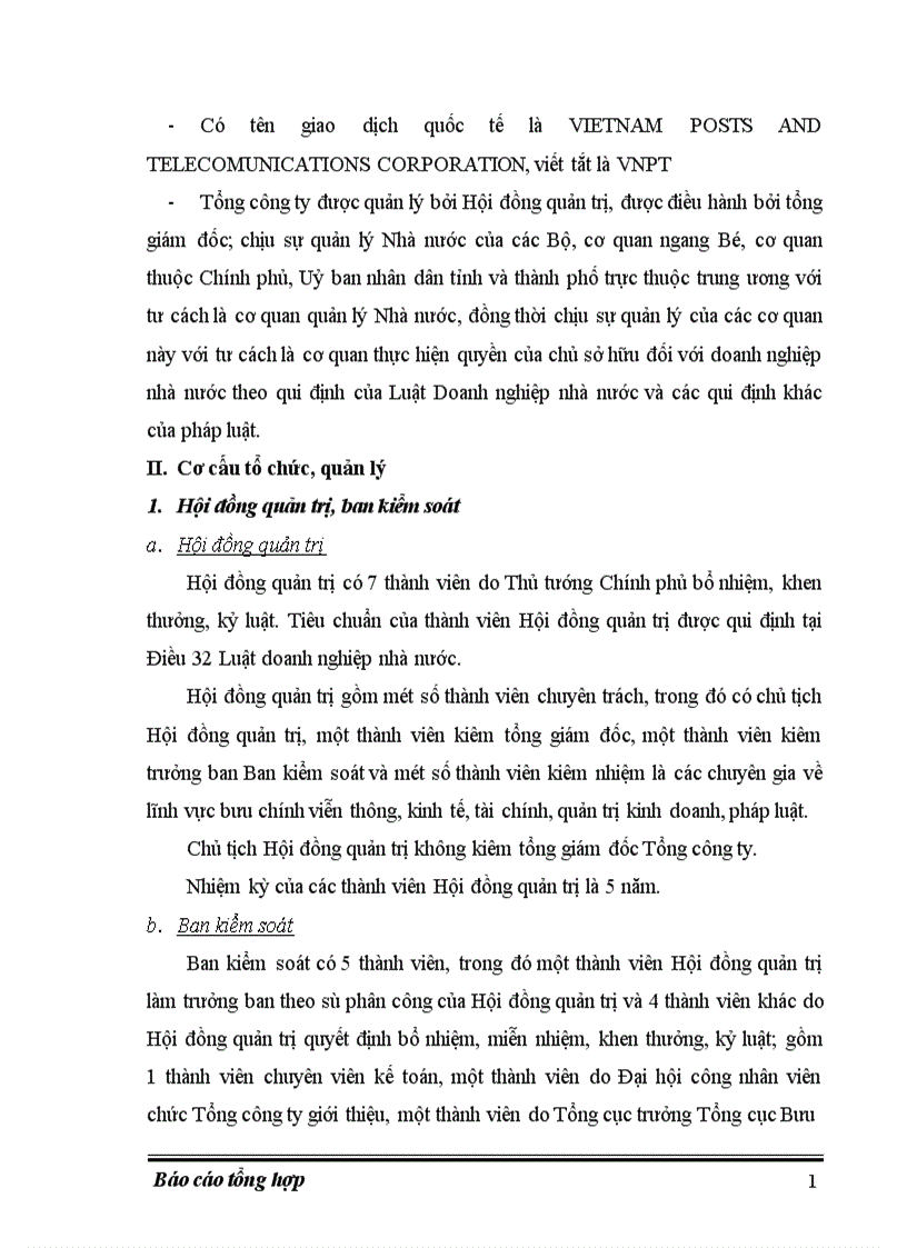 đánh giá tình hình hoạt động của Tổng công ty ty bưu chính viễn thông việt nam trong những năm vừa qua