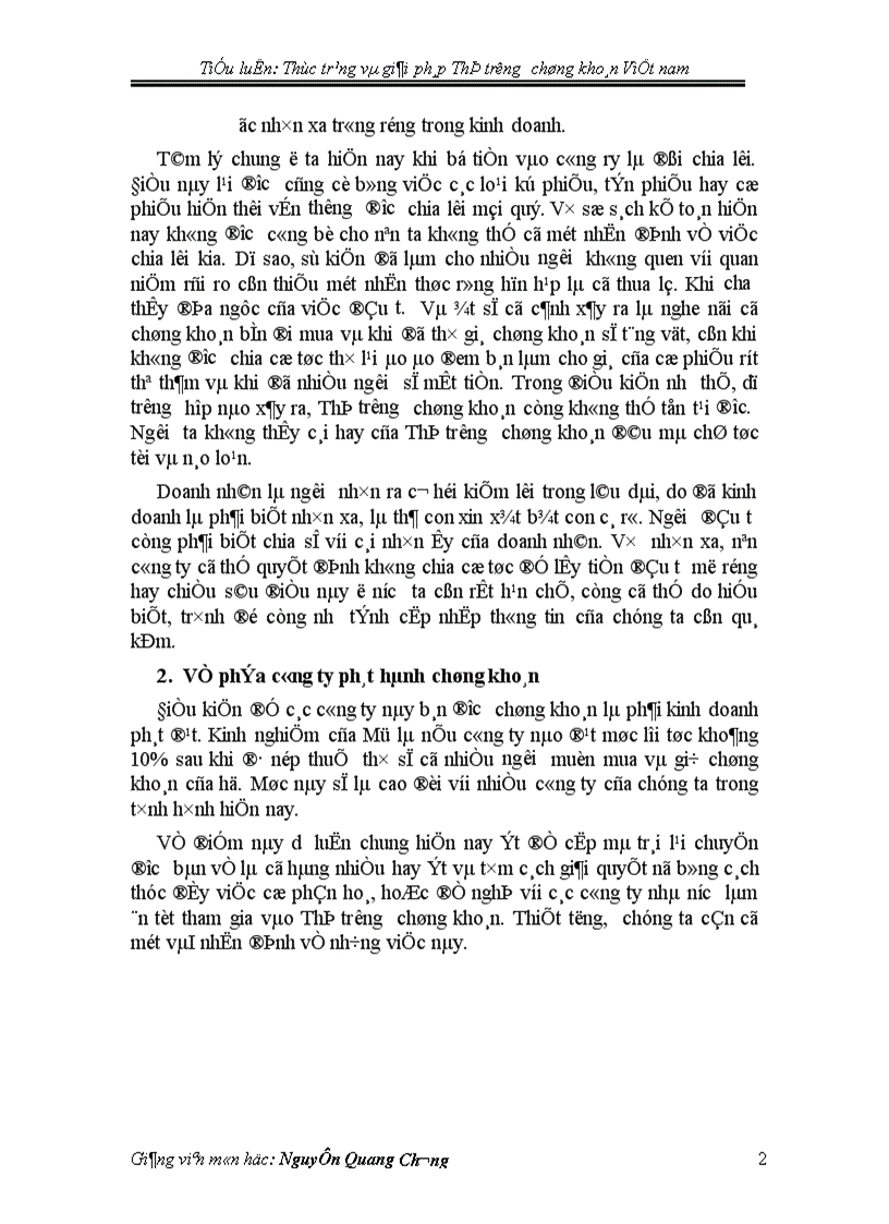 image for page Thực trạng và giải pháp Thị trường chứng khoán Việt nam 1