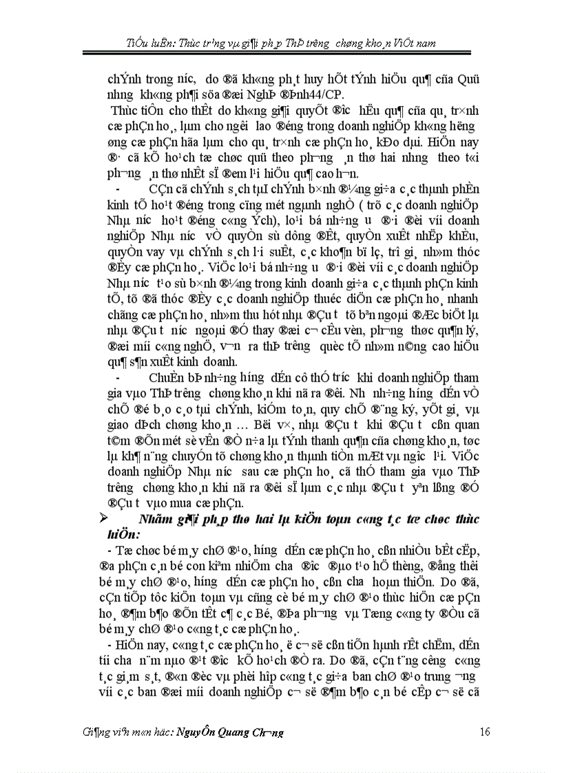 image for page Thực trạng và giải pháp Thị trường chứng khoán Việt nam 1