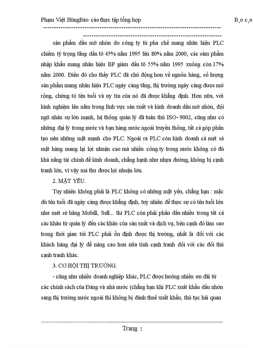 image for page Báo cáo thực tập tổng hợp tại công ty hoá dầu Petrolimex
