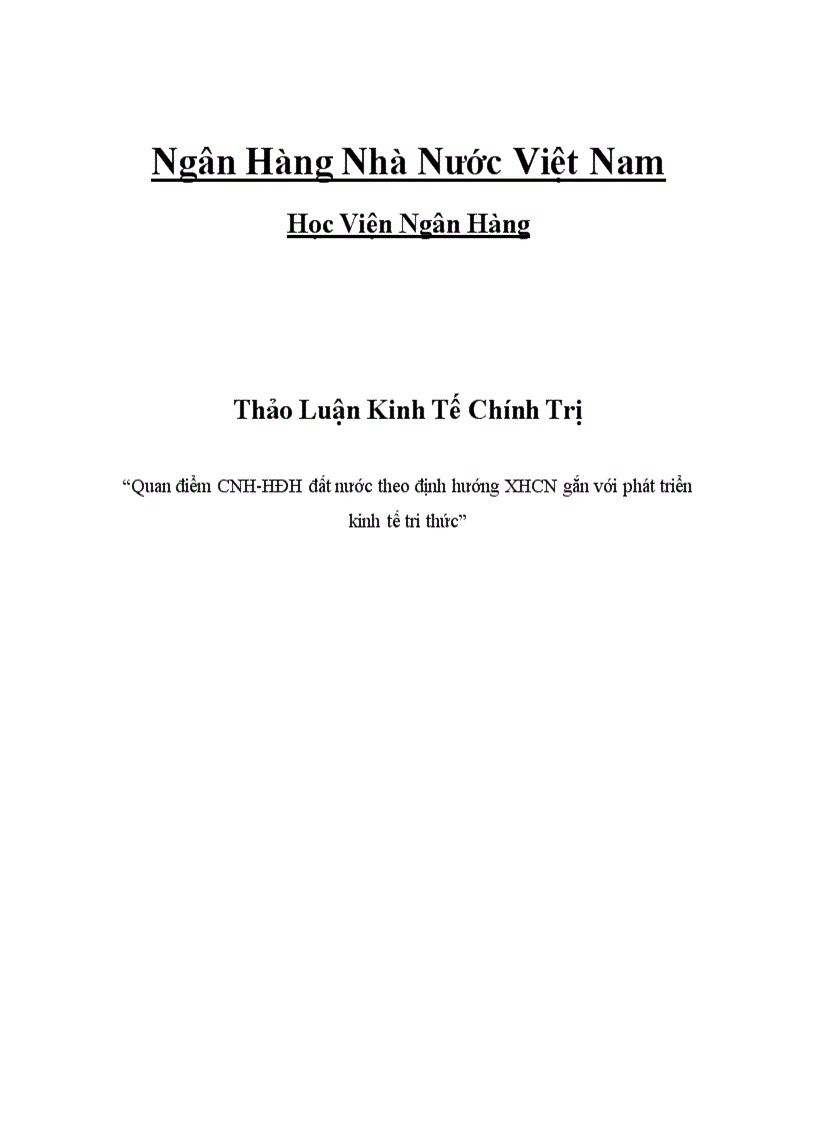 image for page Quan điểm CNH HĐH đất nước theo định hướng XHCN gắn với phát triển kinh tế tri thức