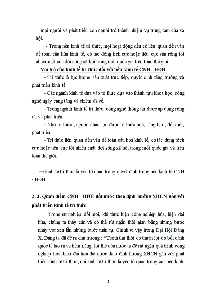 image for page Quan điểm CNH HĐH đất nước theo định hướng XHCN gắn với phát triển kinh tế tri thức