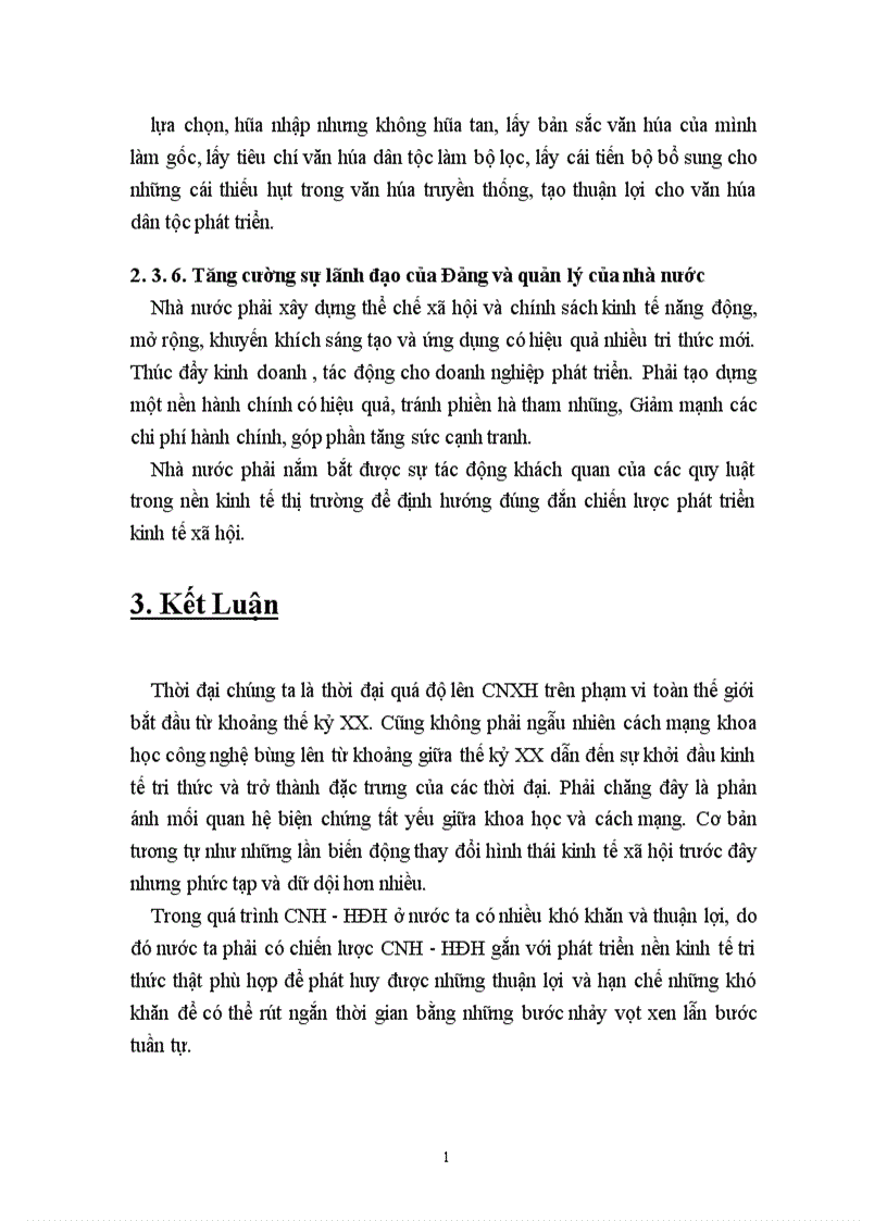 image for page Quan điểm CNH HĐH đất nước theo định hướng XHCN gắn với phát triển kinh tế tri thức