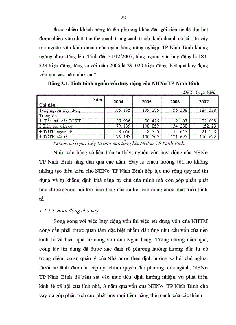 image for page Hoàn thiện và phát triển dịch vụ TTKDTM thông qua việc mở và sử dụng tài khoản tiền gửi thanh toán tại NHNo TP Ninh Bình