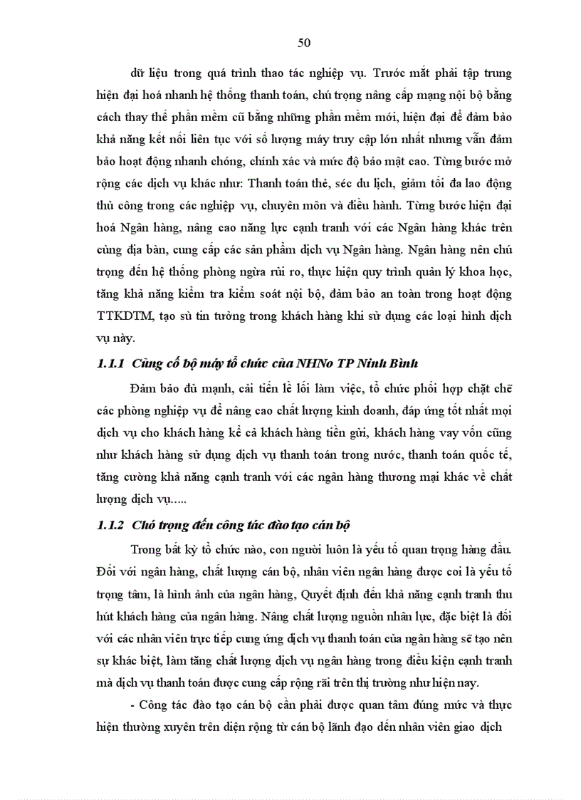 image for page Hoàn thiện và phát triển dịch vụ TTKDTM thông qua việc mở và sử dụng tài khoản tiền gửi thanh toán tại NHNo TP Ninh Bình